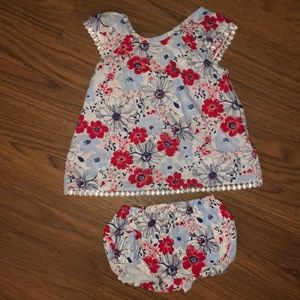 Floral summer baby outfit